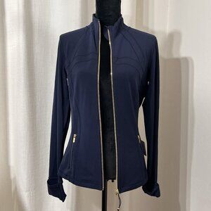 Lululemon Define Jacket Nulu Gold Zipper True Navy New Size 10
